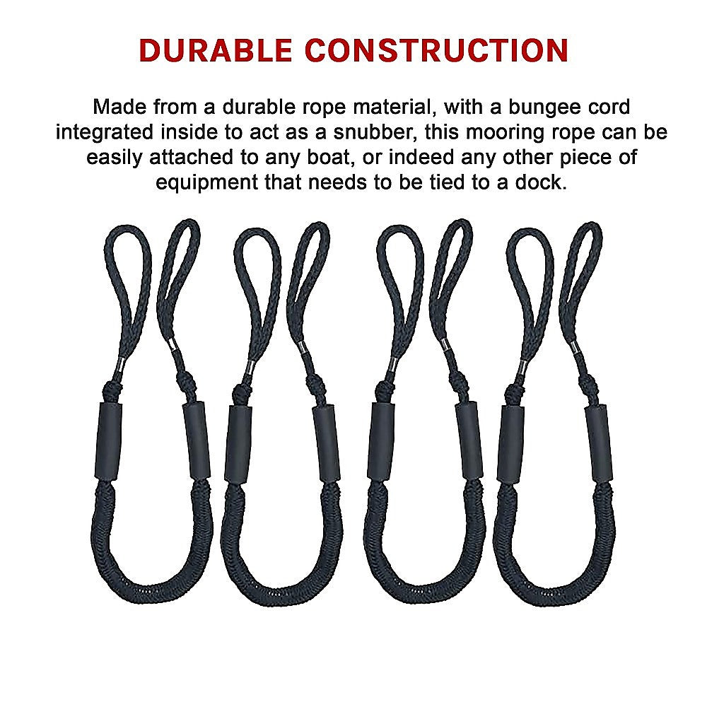 Masonry Tools: 4 Pack Marine Bungee Dock Line Boat Mooring Rope Anchor Cord Stretch