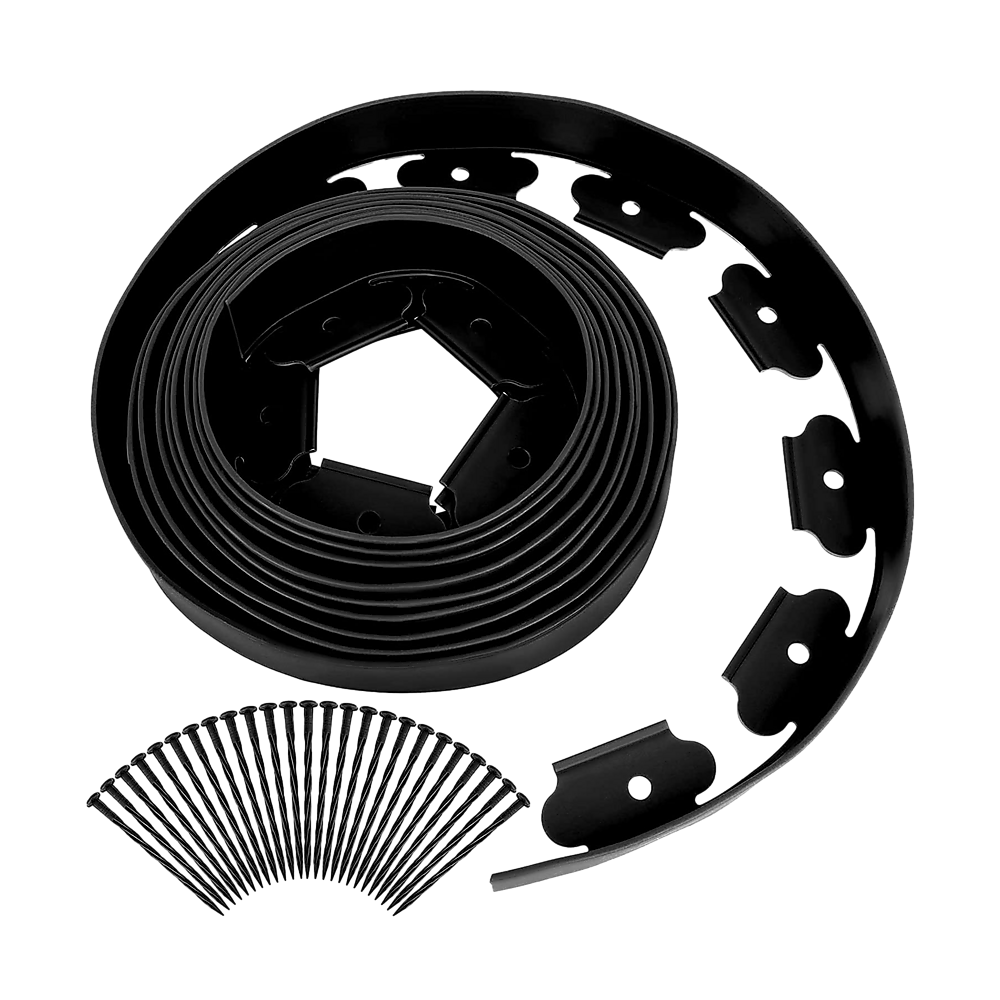 Gardening Accessories: Landscape No Dig Lawn Garden Edging Kit 10m Flexible Durable Border Paver
