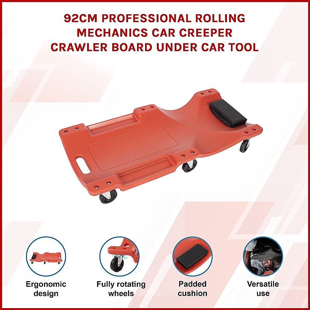 Masonry Tools: 92cm Professional Rolling Mechanics Car Creeper Crawler Board Under Car Tool