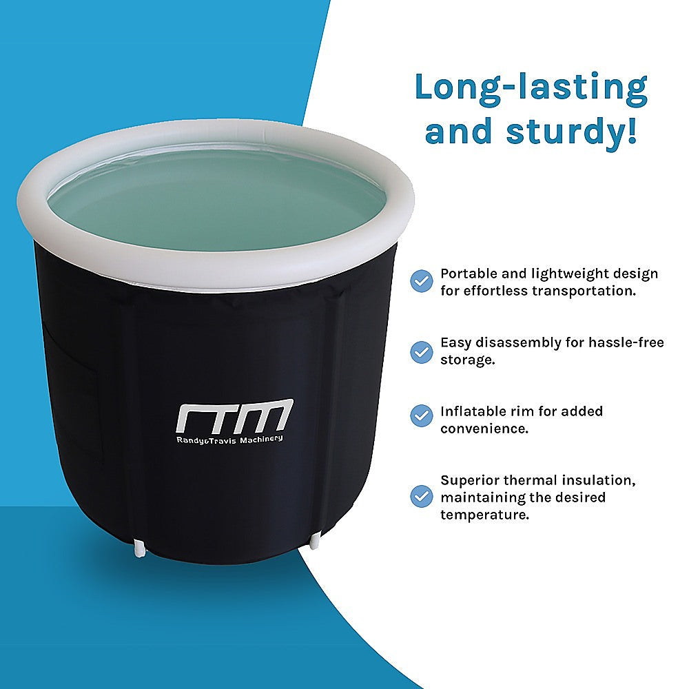 Gym Equipment & Accessories: Premium Portable Ice Bath Inflatable Foldable Cold Water Therapy