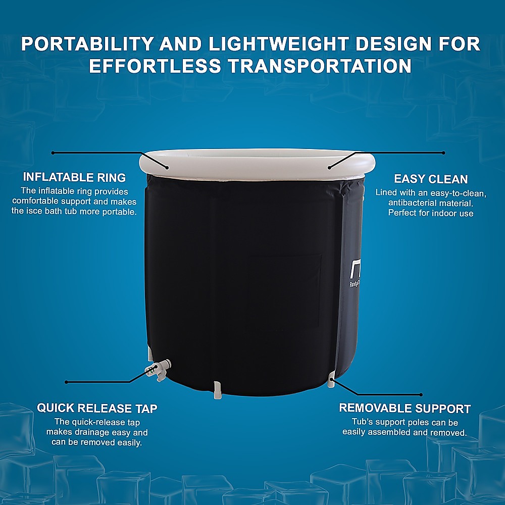 Gym Equipment & Accessories: Premium Portable Ice Bath Inflatable Foldable Cold Water Therapy