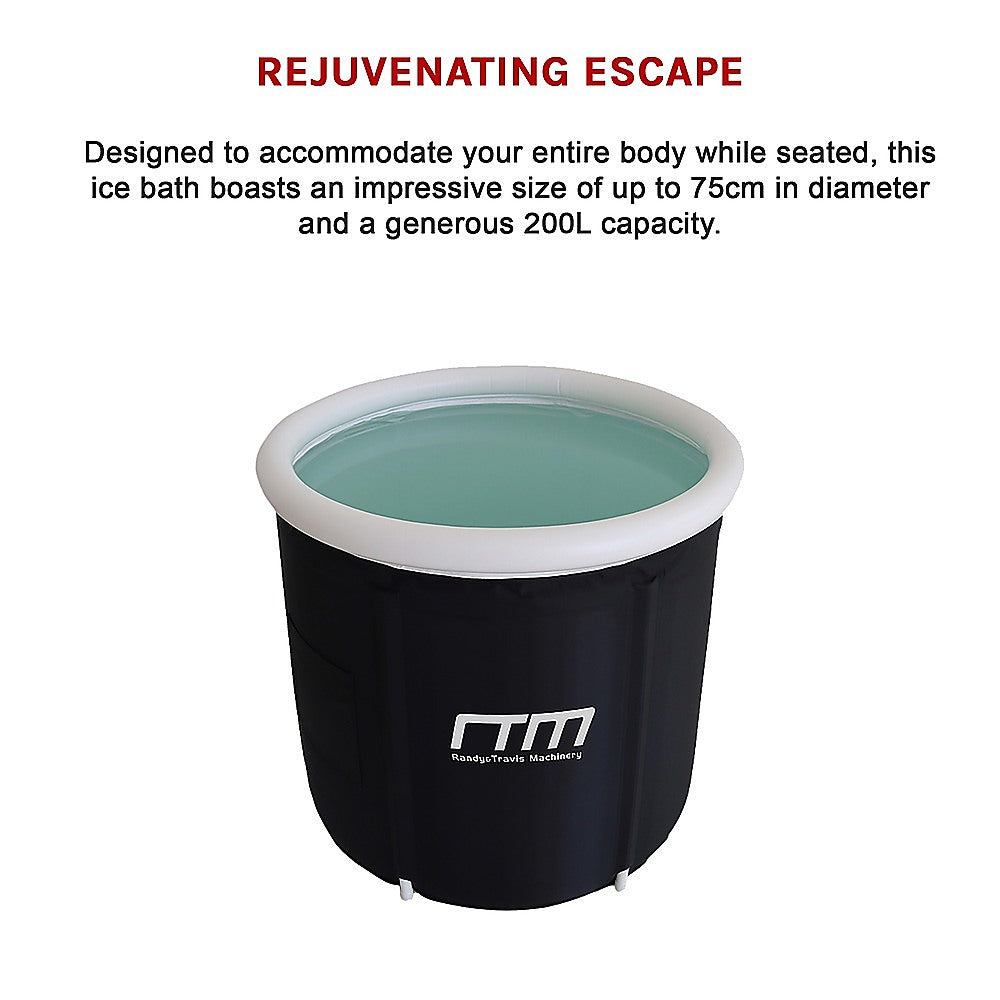 Gym Equipment & Accessories: Premium Portable Ice Bath Inflatable Foldable Cold Water Therapy