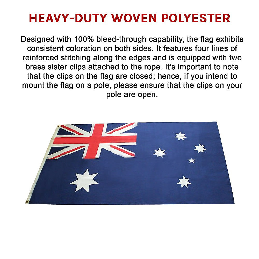 Canopies & Gazebos: Australian Flag Heavy Duty Woven Spun Poly Australia Flag Metal Clips