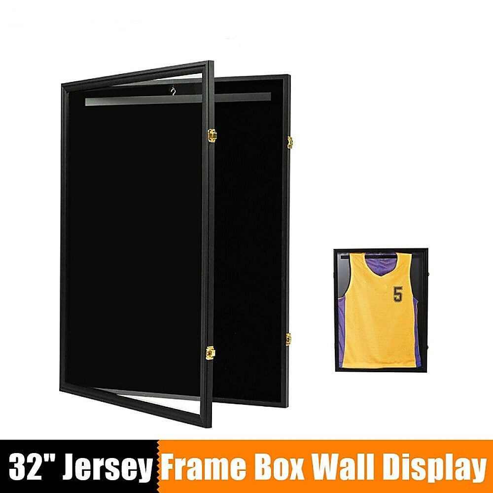 Wall Mounted Lockable Jersey Display Case 80cm Sports Memorabilia Storage Box For Football And Basketball Shirts