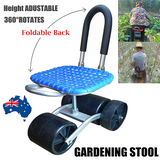 Gardening Accessories: Gardening Seat Portable Height Adjustable Folding Stool Kneeling Pad