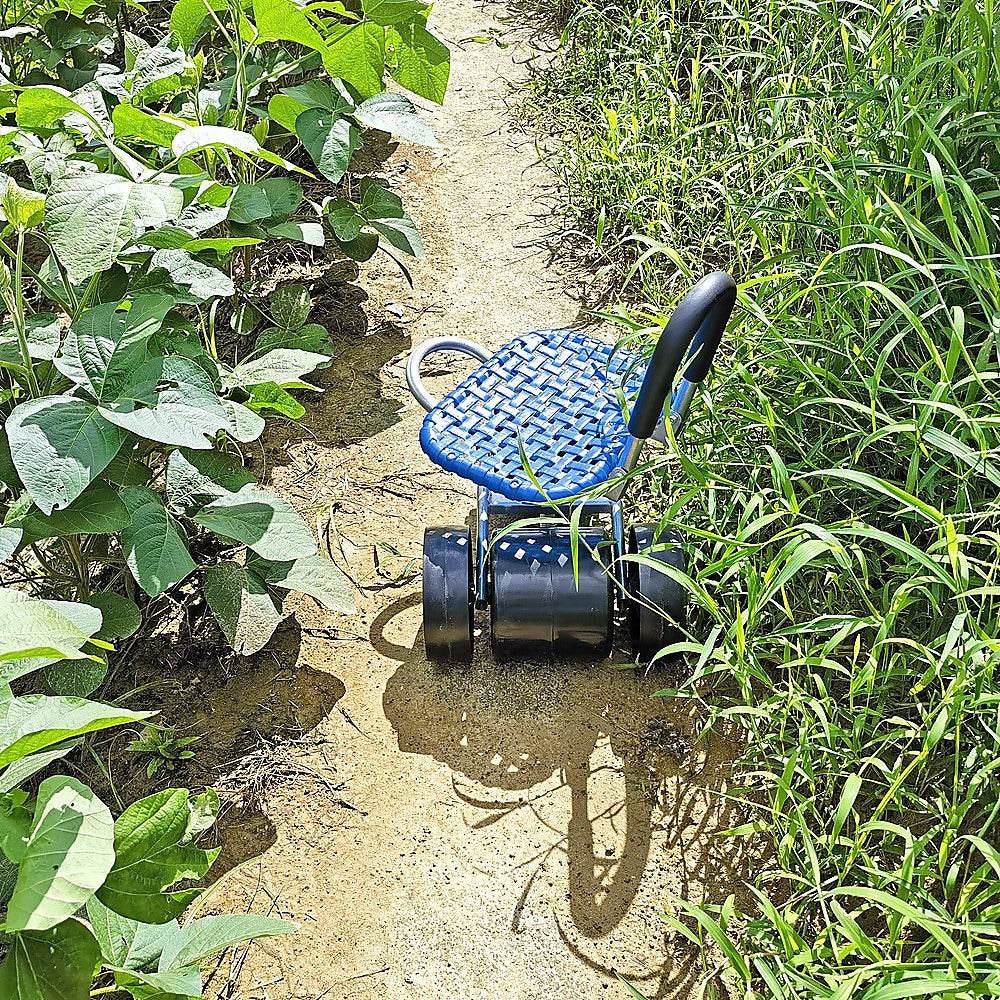 Gardening Accessories: Gardening Seat Portable Height Adjustable Folding Stool Kneeling Pad