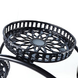 Pots, Planters & Accessories: 4 Layer 6 Pots Flower Holder Plant Stand Shelf 4-Wheel Free Moving Rack
