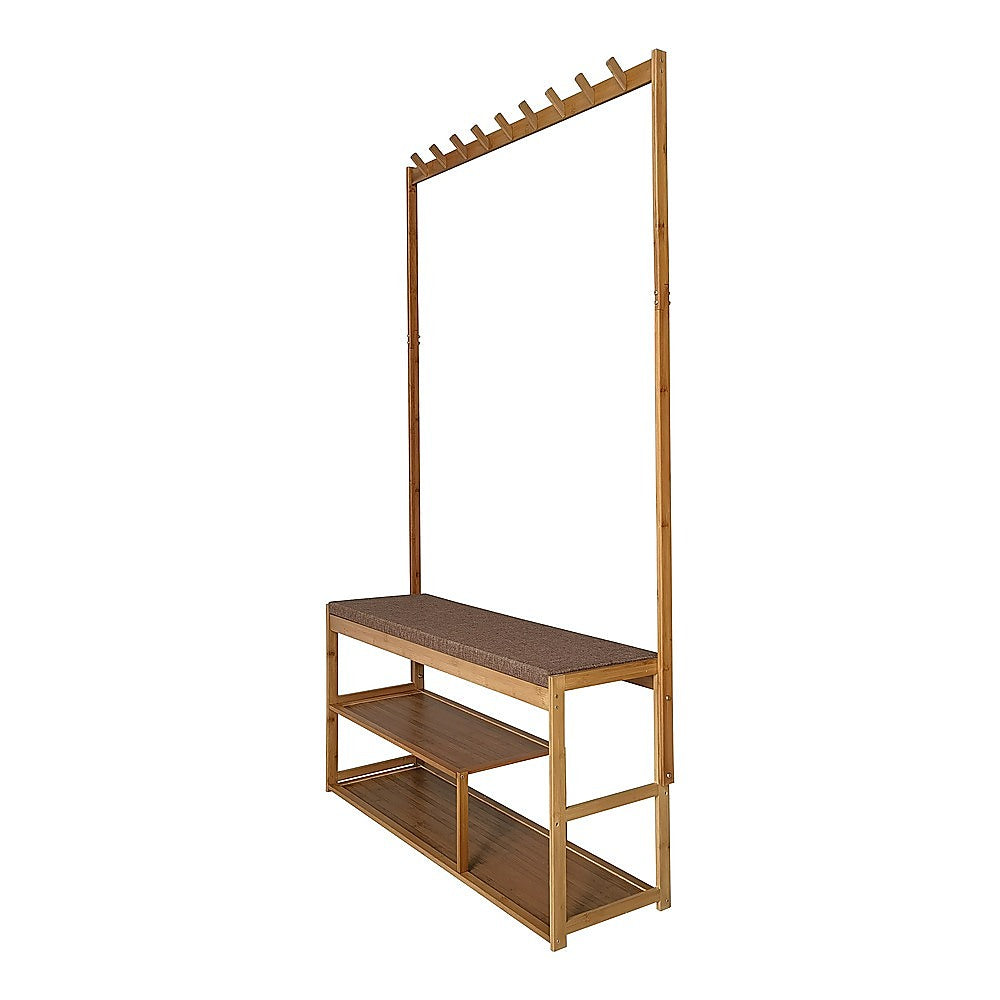 Coat Racks: 97x168cm Hallway Bench Coat Rack Stand Multifunctional Hall Shelf Entryway