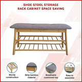 Shoe Storage: Shoe Stool Storage Rack Cabinet Multifunctional Space Saving
