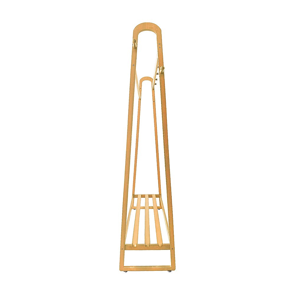 Clothing & Wardrobe Storage: Wood 160x100cm Clothes Rack Slim Stylish Space Saving