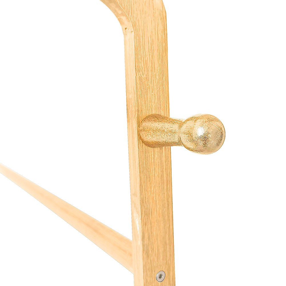 Clothing & Wardrobe Storage: Wood 160x100cm Clothes Rack Slim Stylish Space Saving