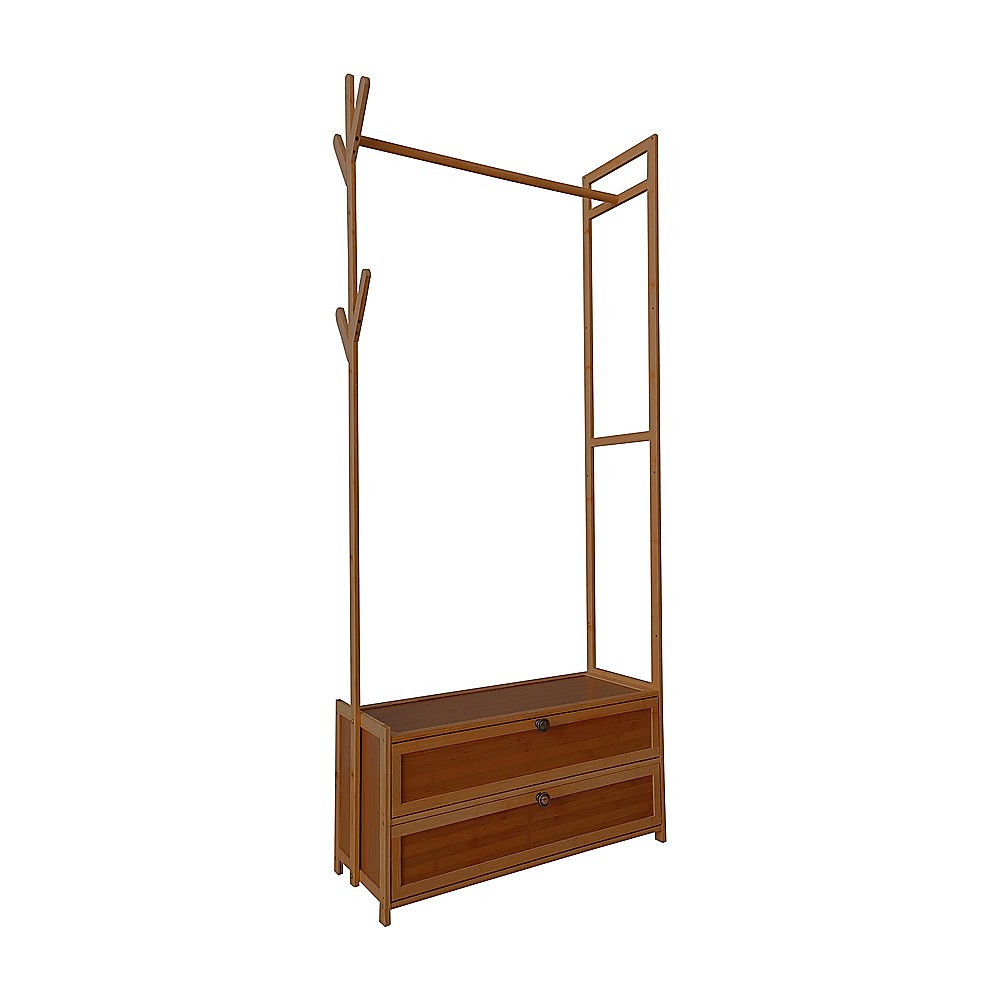 Clothing & Wardrobe Storage: 165x70cm Clothes Rack Stand Storage Shelves Modern Coat Tree