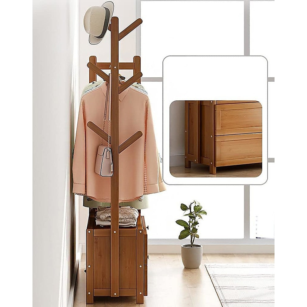 Clothing & Wardrobe Storage: 165x70cm Clothes Rack Stand Storage Shelves Modern Coat Tree