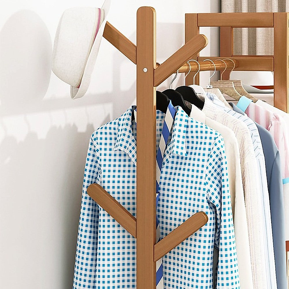 Clothing & Wardrobe Storage: 165x70cm Clothes Rack Stand Storage Shelves Modern Coat Tree
