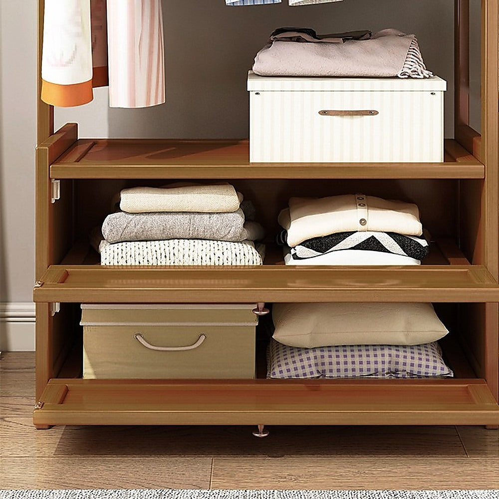 Clothing & Wardrobe Storage: 165x70cm Clothes Rack Stand Storage Shelves Modern Coat Tree