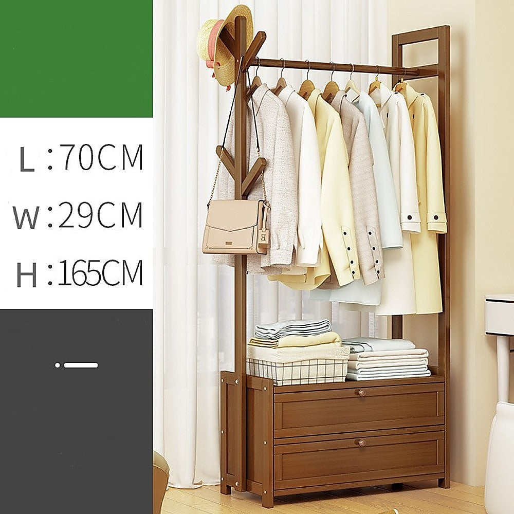 Clothing & Wardrobe Storage: 165x70cm Clothes Rack Stand Storage Shelves Modern Coat Tree