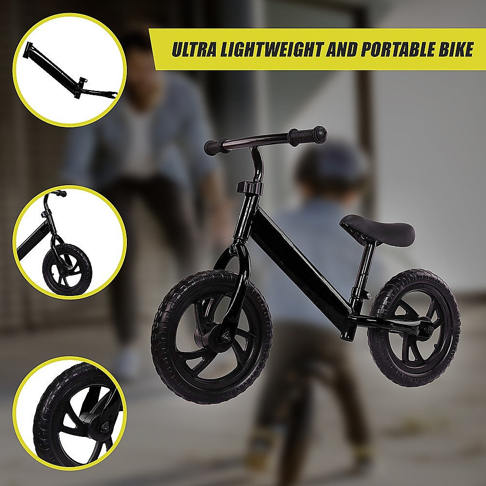 Activity Toys: Kids Ride On Push Bike Balance Bicycle with Training Wheels for Toddlers