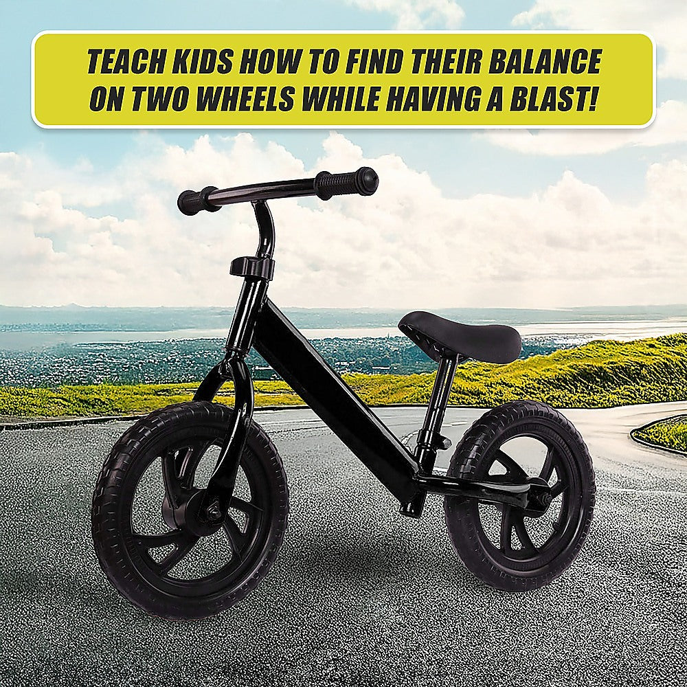 Activity Toys: Kids Ride On Push Bike Balance Bicycle with Training Wheels for Toddlers
