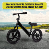 Activity Toys: Kids Ride On Push Bike Balance Bicycle with Training Wheels for Toddlers