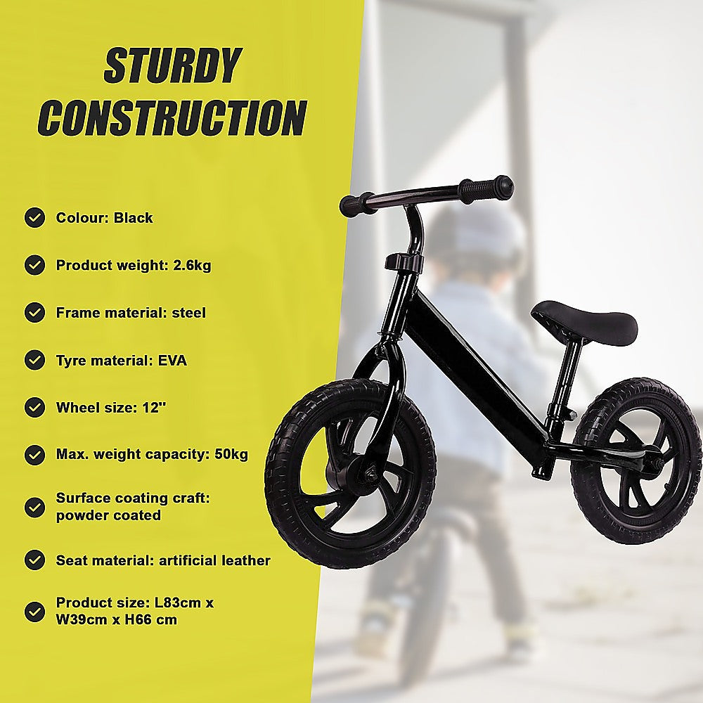Activity Toys: Kids Ride On Push Bike Balance Bicycle with Training Wheels for Toddlers