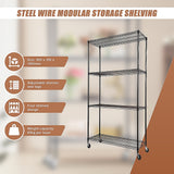 Storage Cabinets: Modular Wire Storage Shelf 900 x 350 x 1800mm Steel Shelving