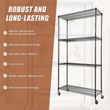 Storage Cabinets: Modular Wire Storage Shelf 900 x 350 x 1800mm Steel Shelving