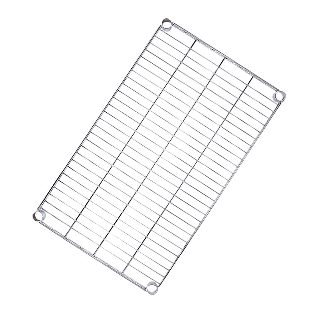 Modular Wire Storage 120x60cm Steel Shelving Chrome With Fixed Legs For Garage Warehouse Or Kitchen Organisation