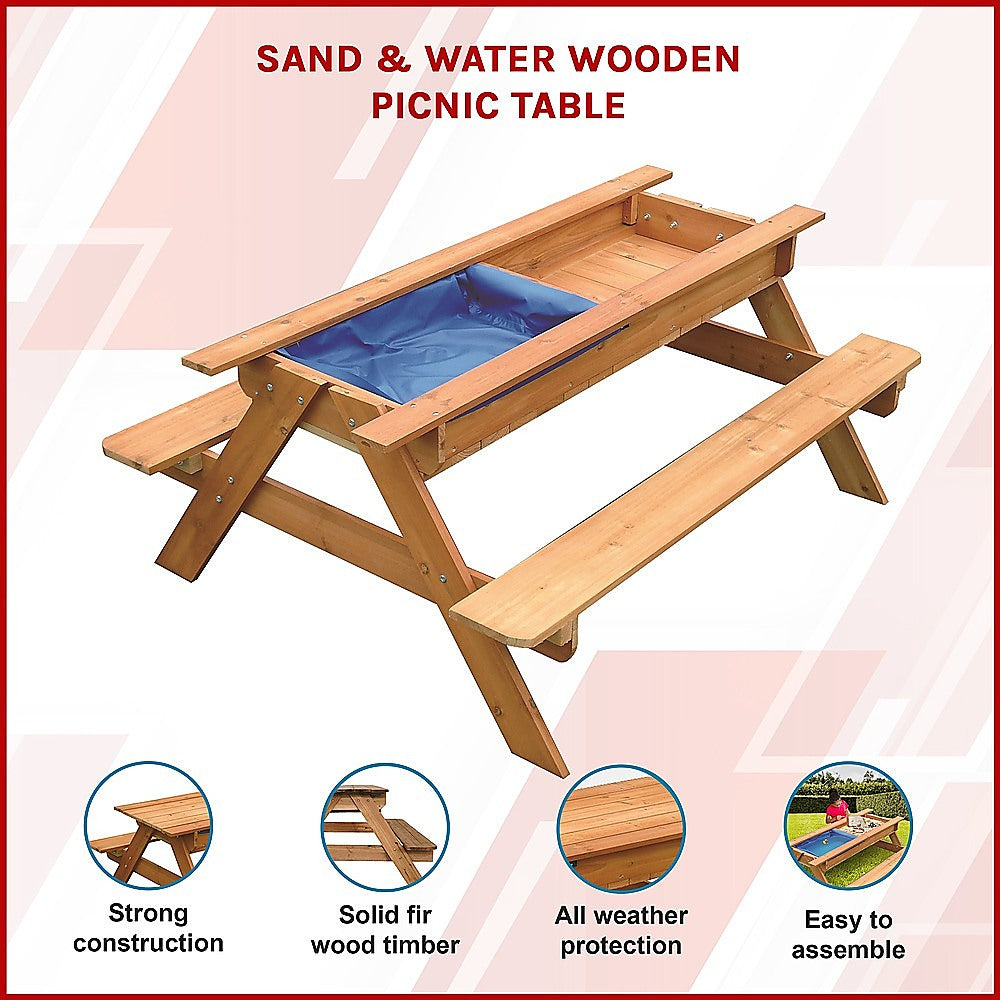 Activity Toys: Sand & Water Wooden Picnic Table