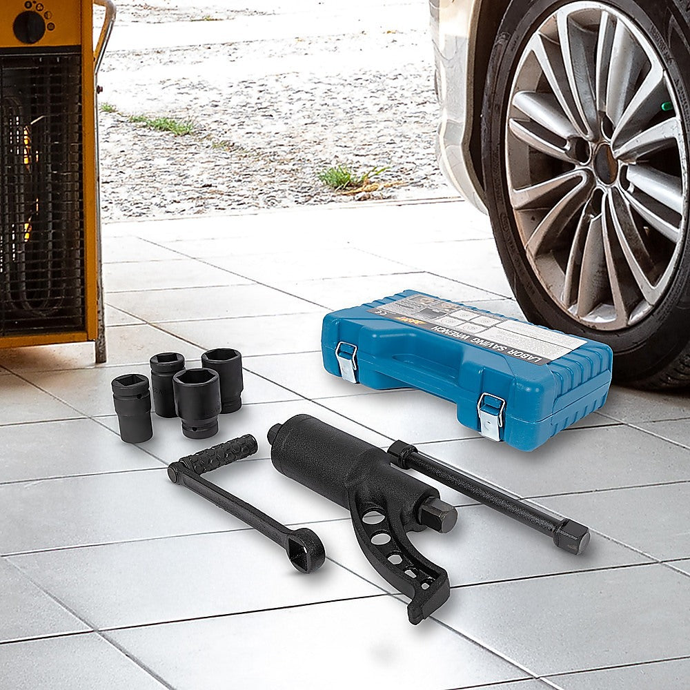 Masonry Tools: 1:58 Torque Multiplier Set Wrench Lug Nut Labour Saving Lugnuts 4 Sockets