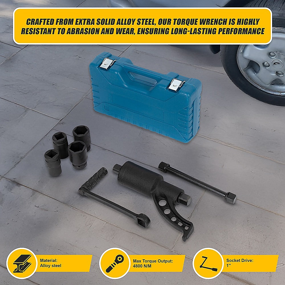 Masonry Tools: 1:58 Torque Multiplier Set Wrench Lug Nut Labour Saving Lugnuts 4 Sockets