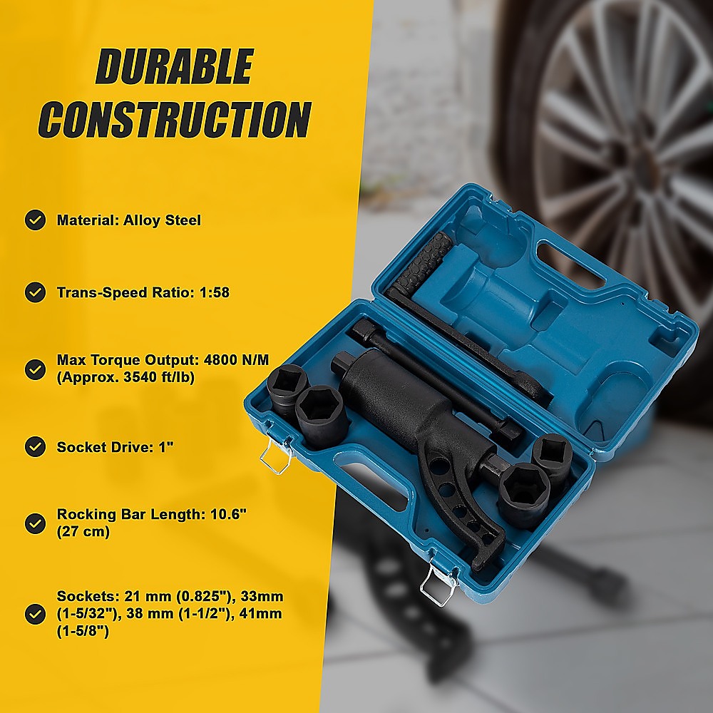 Masonry Tools: 1:58 Torque Multiplier Set Wrench Lug Nut Labour Saving Lugnuts 4 Sockets