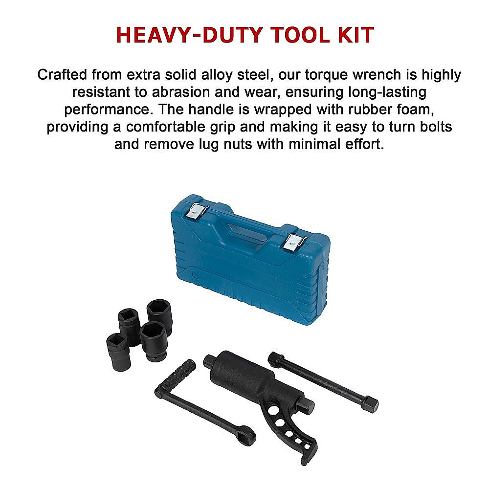 Masonry Tools: 1:58 Torque Multiplier Set Wrench Lug Nut Labour Saving Lugnuts 4 Sockets