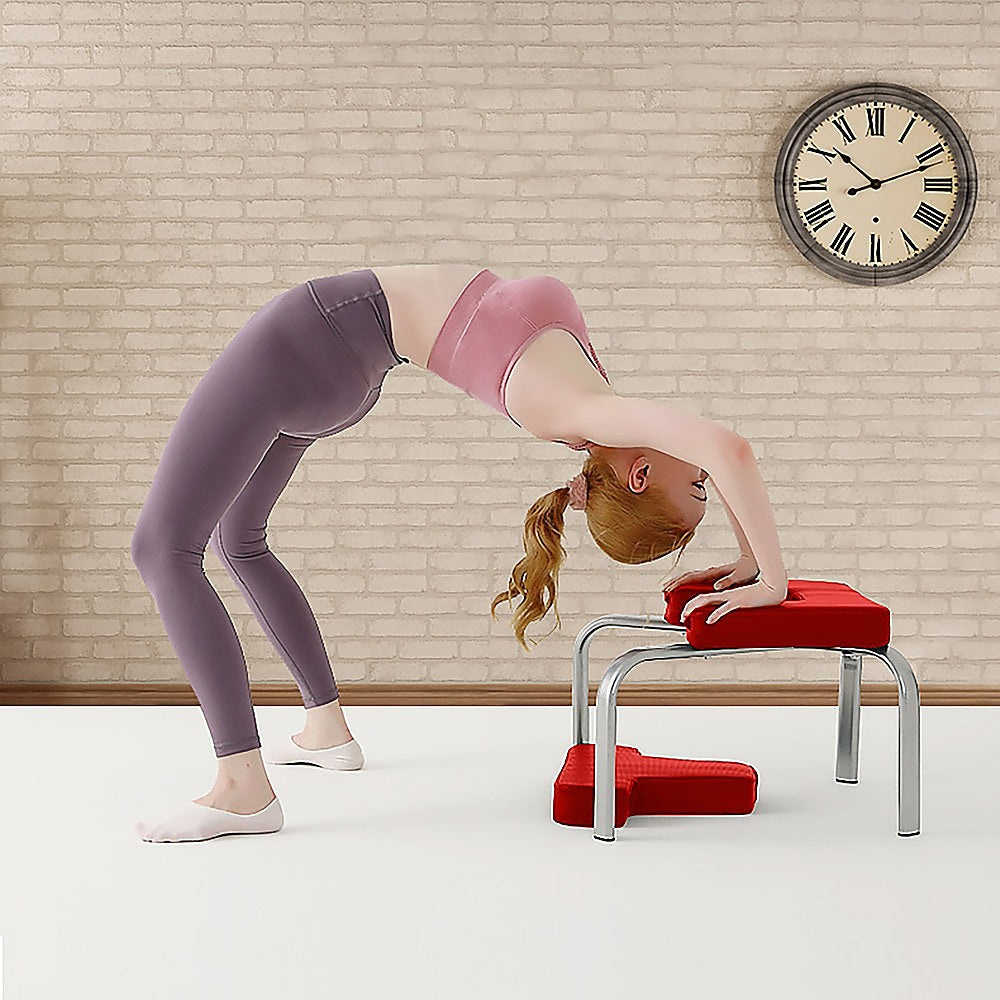 Yoga & Pilates: Invert Chair Yoga Workout Chair Headstand Stool Exercise Bench