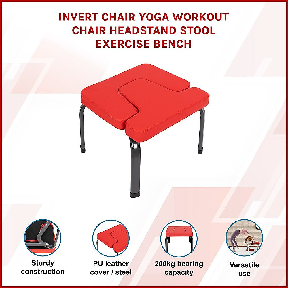 Yoga & Pilates: Invert Chair Yoga Workout Chair Headstand Stool Exercise Bench
