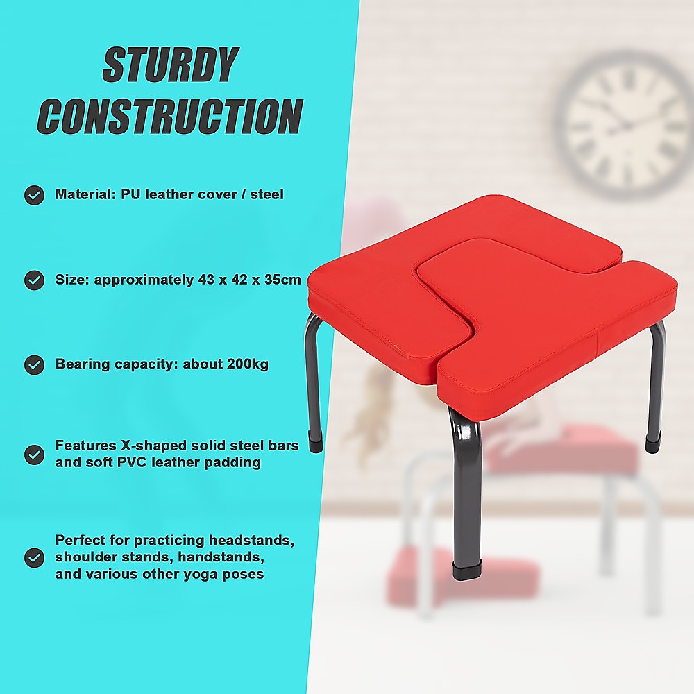 Yoga & Pilates: Invert Chair Yoga Workout Chair Headstand Stool Exercise Bench