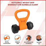 Gym Equipment & Accessories: Kettlebell Weight Grip Workout Gym Dumbells Clamp