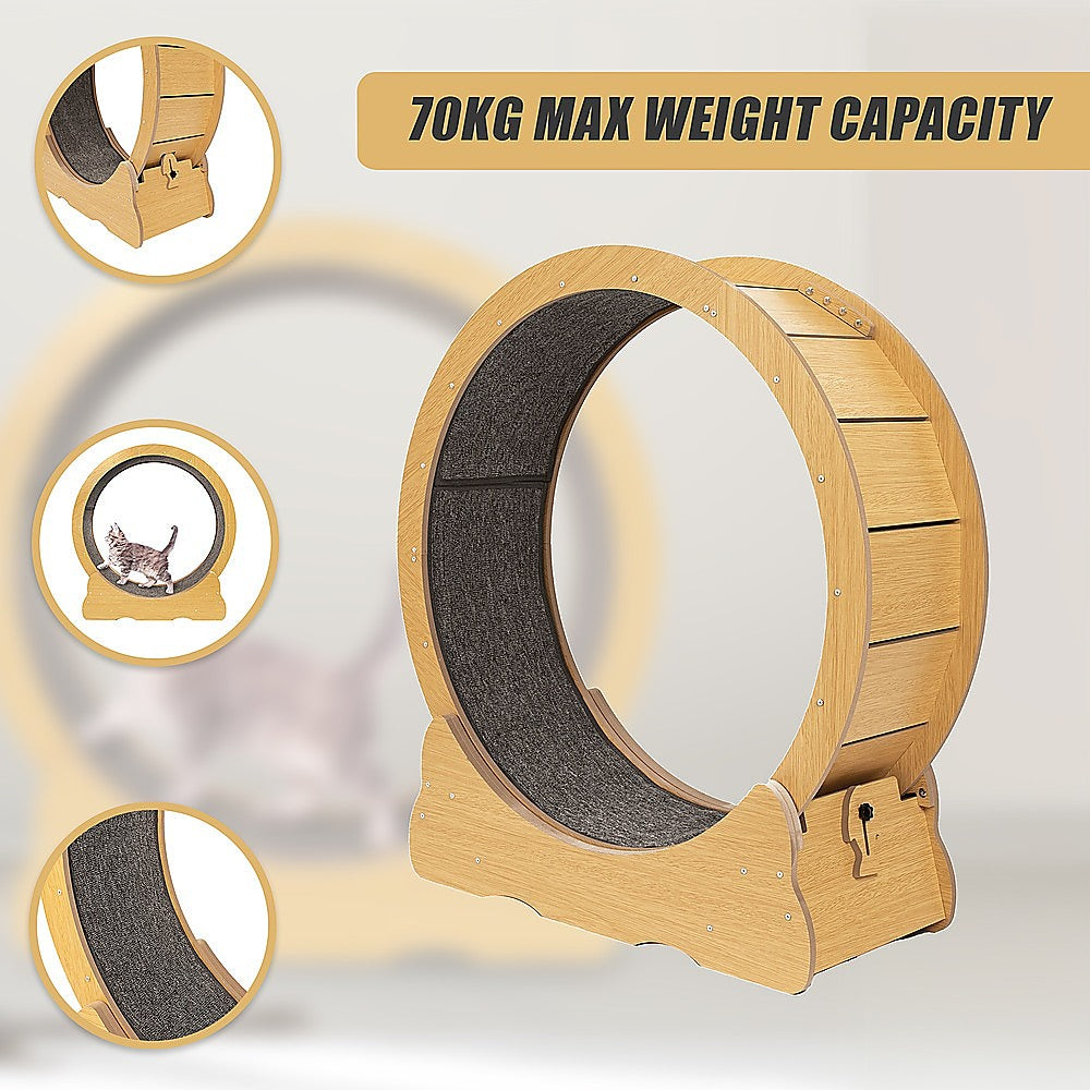 Cat Toys: Cat Running Wheel w/ Carpet Runway Cat Exercise Wheel for Fitness Cat Treadmill