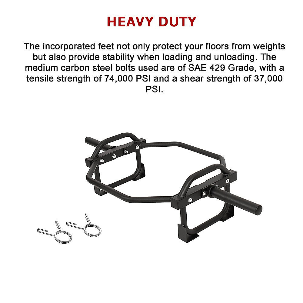 Gym Equipment & Accessories: Barbell Olympic Trap Bar Hex Shrug Deadlift