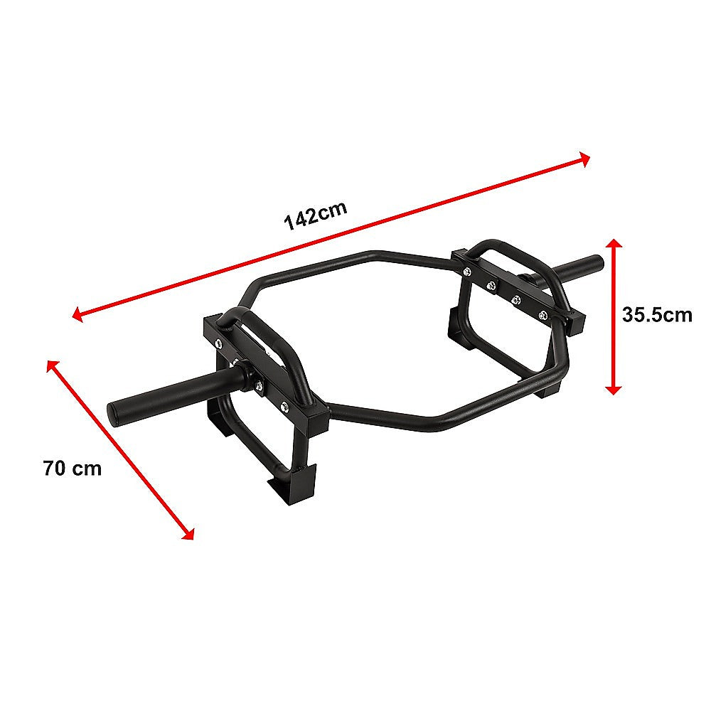 Gym Equipment & Accessories: Barbell Olympic Trap Bar Hex Shrug Deadlift