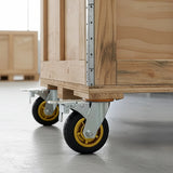 Ladders & Scaffolding: Castor Wheels 4 x 6" 150mm Swivel Silent Caster 2 Brakes 800KG