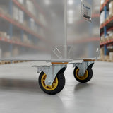 Ladders & Scaffolding: Castor Wheels 4 x 6" 150mm Swivel Silent Caster 2 Brakes 800KG