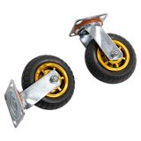 Ladders & Scaffolding: Castor Wheels 4 x 6" 150mm Swivel Silent Caster 2 Brakes 800KG