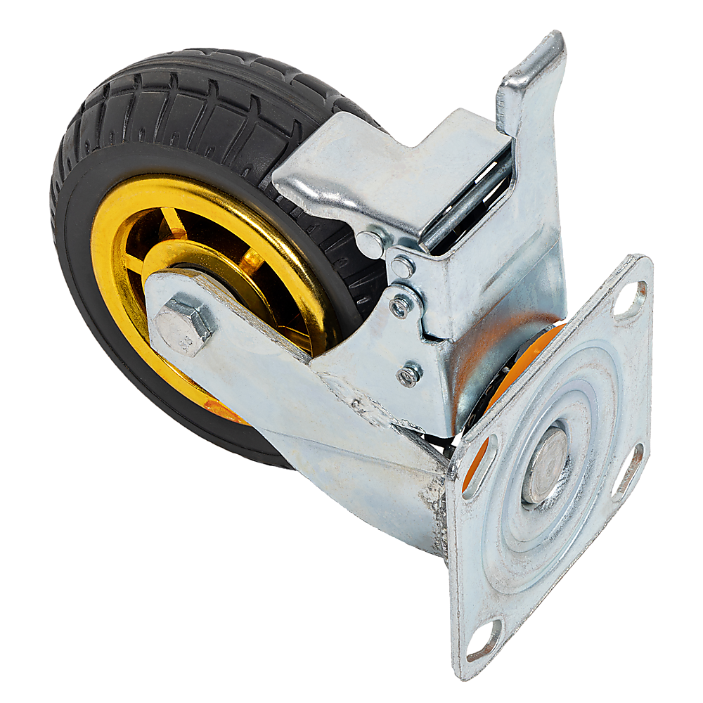 Ladders & Scaffolding: Castor Wheels 4 x 6" 150mm Swivel Silent Caster 2 Brakes 800KG