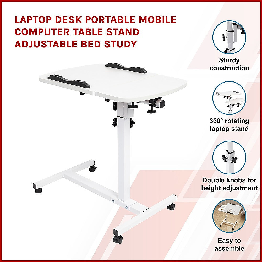 Storage Cabinets: Laptop Desk Portable Mobile Computer Table Stand Adjustable Bed Study