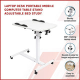 Storage Cabinets: Laptop Desk Portable Mobile Computer Table Stand Adjustable Bed Study
