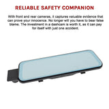 Security Cameras & Accessories: Dash Camera 1080P Front and Rear Smart Car DVR Recorder Night Vision 10"