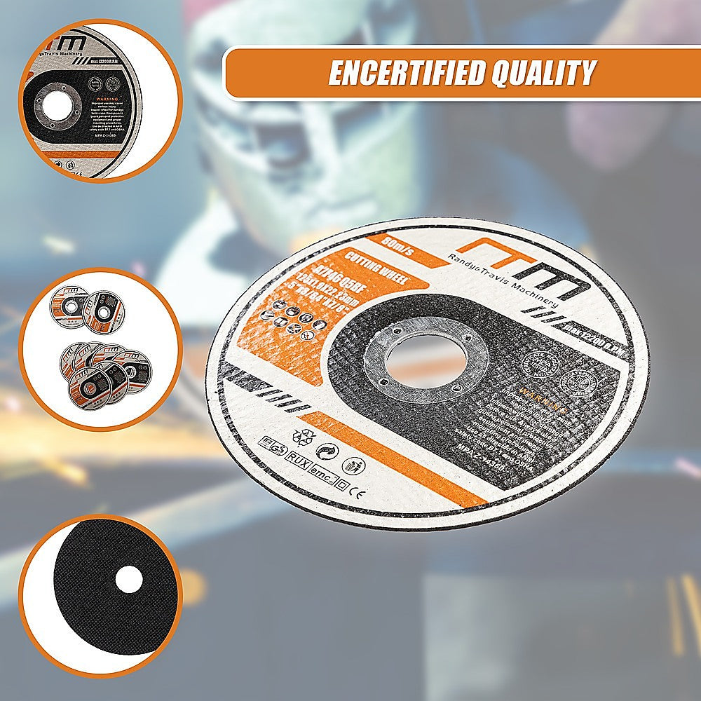 Masonry Tools: 100 x Cutting Discs 125mm 5" Angle Grinder Disc Metal Cut Off Wheel Thin