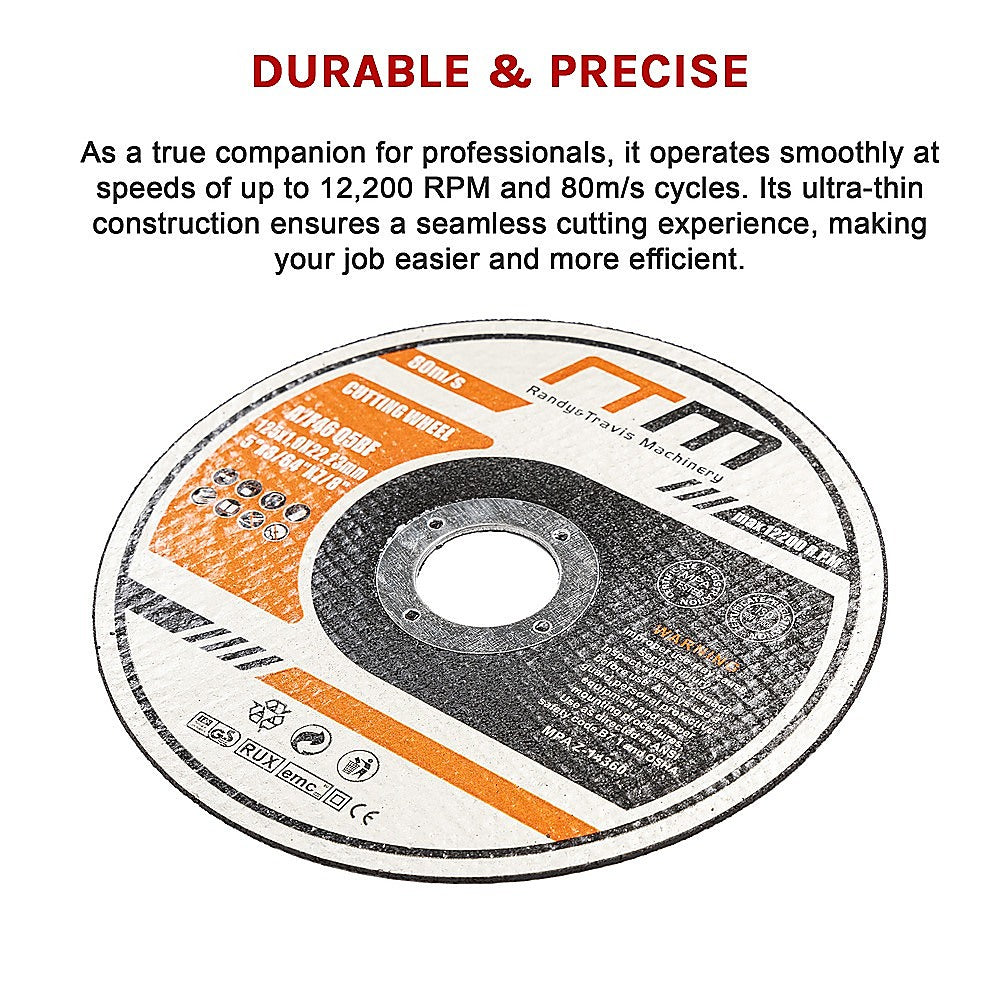 Masonry Tools: 100 x Cutting Discs 125mm 5" Angle Grinder Disc Metal Cut Off Wheel Thin