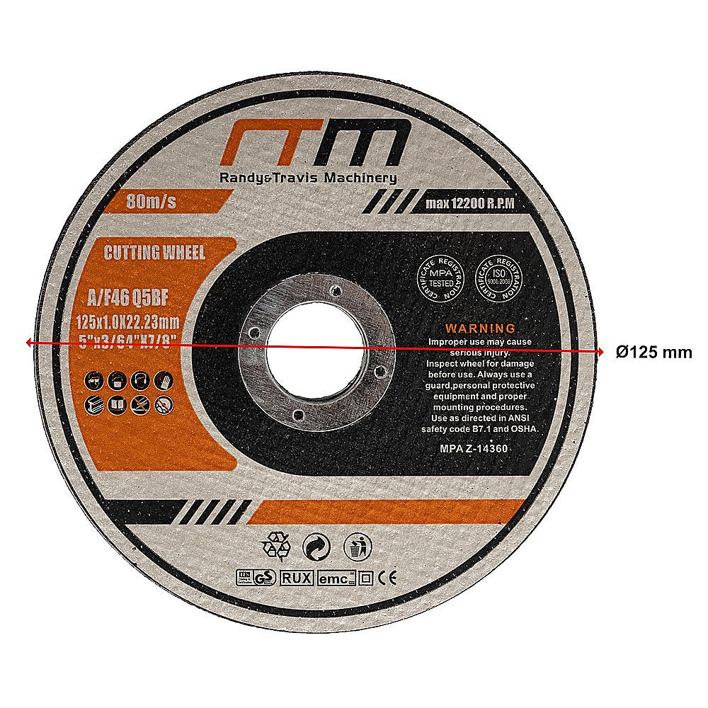 Masonry Tools: 100 x Cutting Discs 125mm 5" Angle Grinder Disc Metal Cut Off Wheel Thin