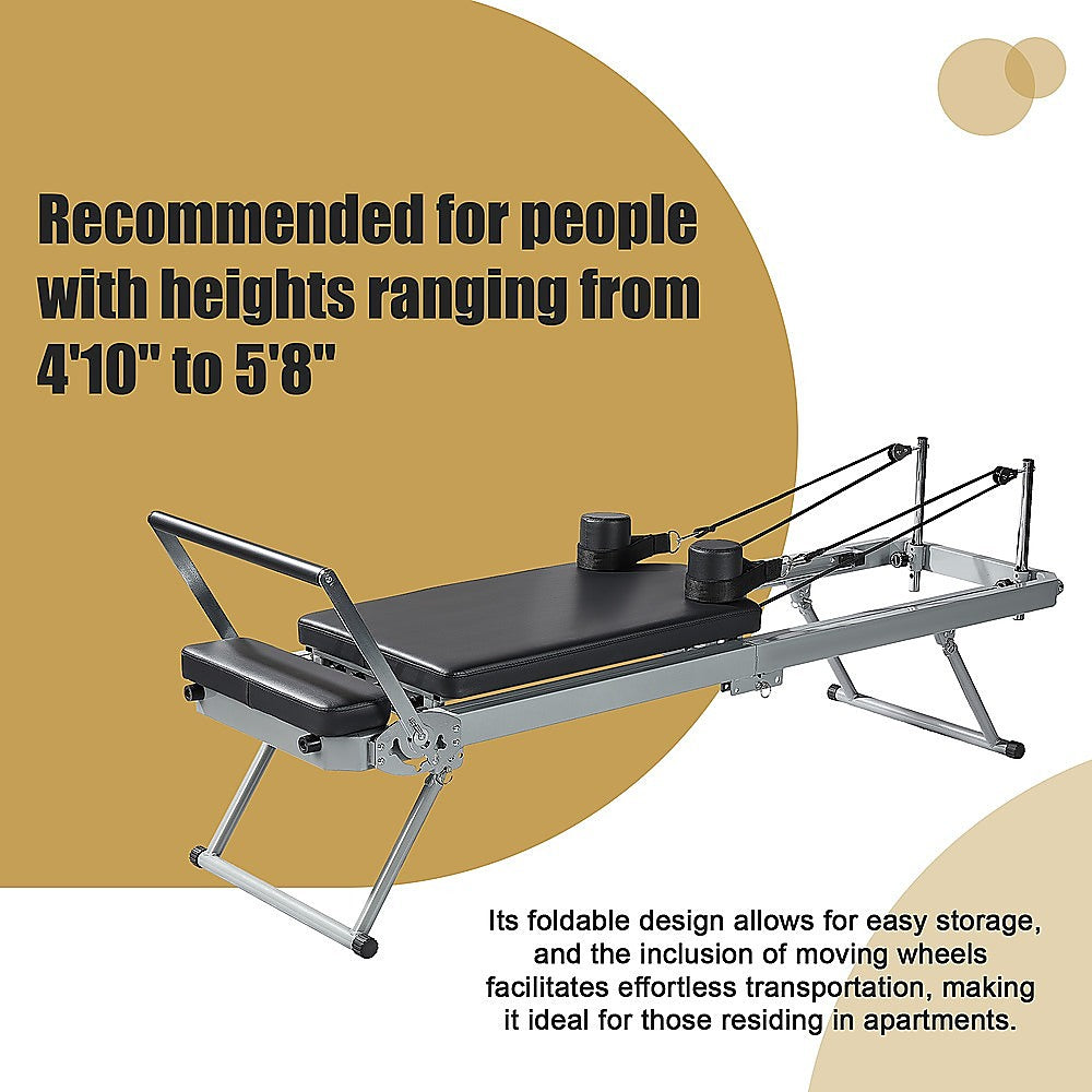 Yoga & Pilates: Pilates Reformer Machine Foldable Gym